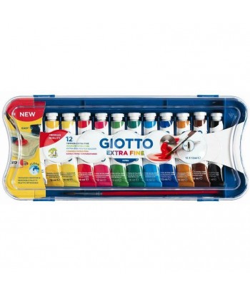 Giotto - Tempera Extra in Tubetto 12 ml, 12 Colori, 12 Pezzi